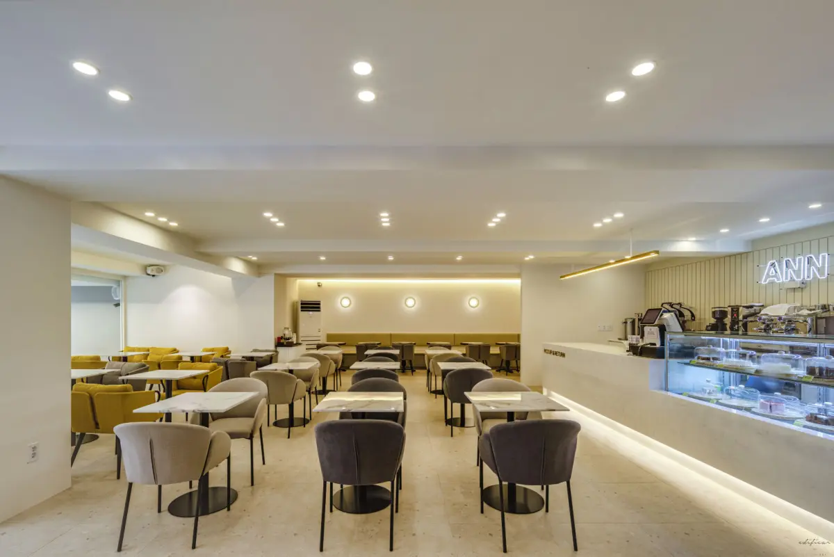 아이보리톤 모던 디저트카페 인테리어